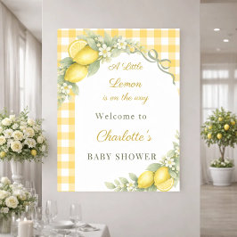 Poster Limões sabugueiro xadrez arco jardim aniversário b