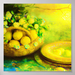 Poster Limões vintage