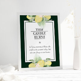 Poster Limon Border Emerald Green Esta Vela Queima