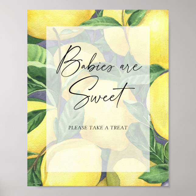 Poster Limon citrus - bebês são doces pôster (Frente)