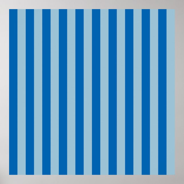 Poster Limonada Azul Elétrica e Listras Verticais Aquamar (Frente)