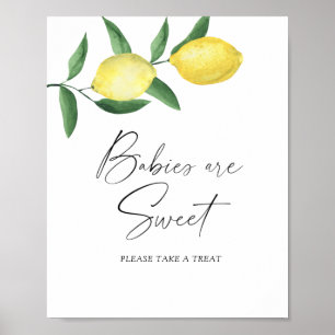 Poster Limonada cítrica - bebês são doces pôster