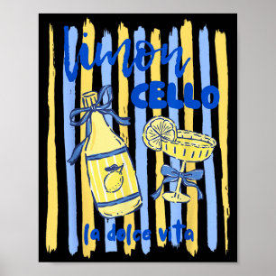 Poster Limoncello la dolce vita costa amalfi limão