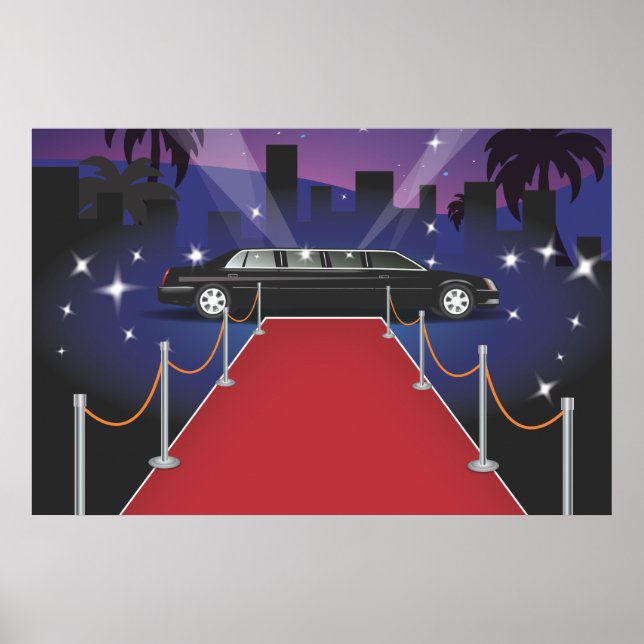 Poster Limousine de celebridade no tapete vermelho (Frente)