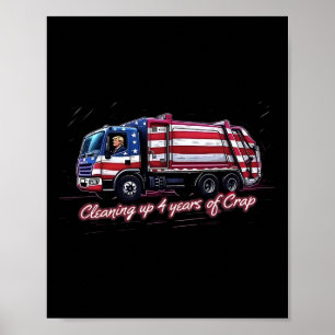 Poster Limpando 4 Anos De Merda Vote Trump 2024 Eleição