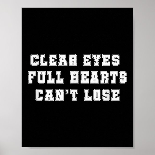 Poster Limpar Corações de Cheio dos Olhos Não Consegue Pe (Frente)