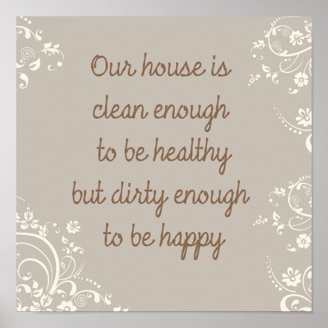 Póster Limpar o suficiente (Frente)