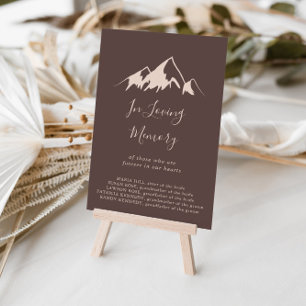 Poster Limpar País Da Montanha No Sinal De Memória Adoráv