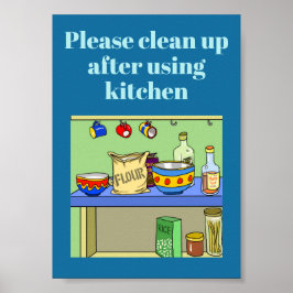 Poster limpe a placa da cozinha