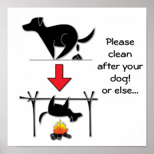 Poster Limpe por favor após seu cão