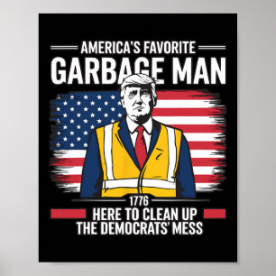 Poster Limpeza de Donald Trump Republicano Apoiador de Tr