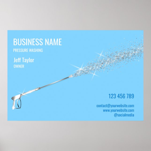 Poster Limpeza de energia por lavagem com pressão profiss (Frente)