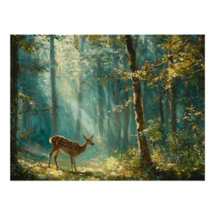 Póster Limpeza Silenciosa da Floresta com um Esgueirament