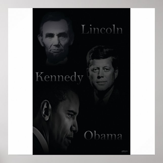 Poster Lincoln, Kennedy, Obama (Frente)
