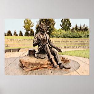 Poster Lincoln Memorial Statue Watercolor de Louisville