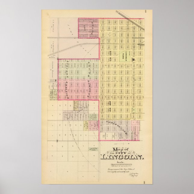 Póster Lincoln South, Nebraska (Frente)