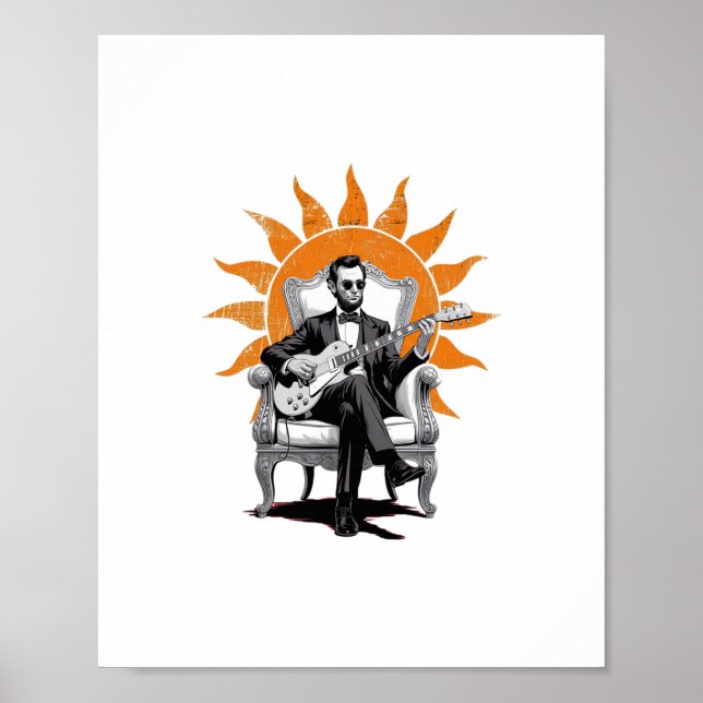 Poster Lincoln Unplugged – Guitarra Engraçada do Abraham  (Frente)