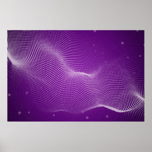 Poster Linda abstrato roxa. Violet neutr