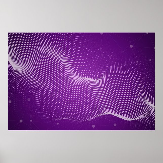 Poster Linda abstrato roxa. Violet neutr (Frente)