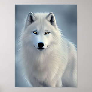 Poster Linda Arte do Lobo Branco