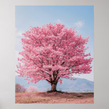 Linda árvore de flores de cerejeira