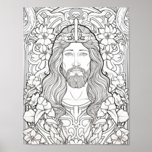 Poster Linda Bíblia de Adultos - Coloração estimada