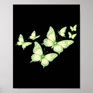 Poster Linda Borboleta Verde Amantes Borboletas Mulheres
