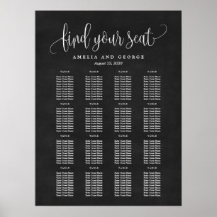 Poster Linda caligrafia EDITABLE COLOR Sating Chart