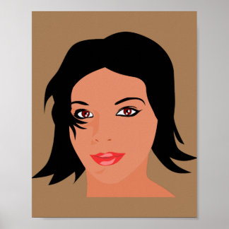 Poster linda cara bonito