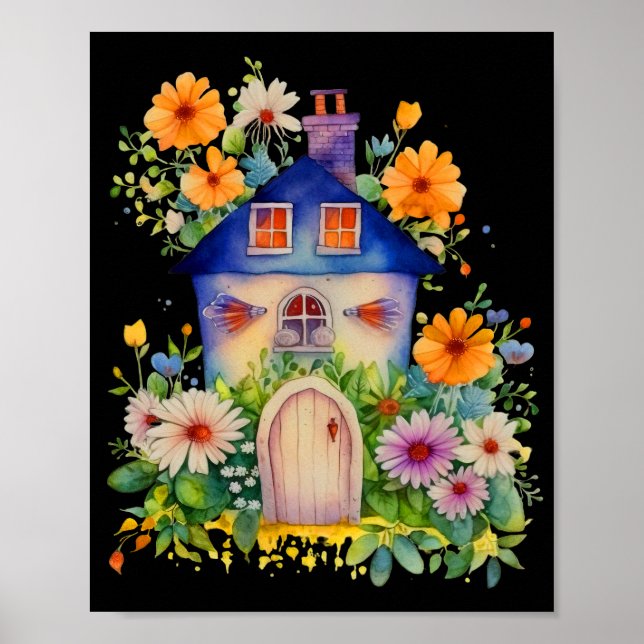 Poster Linda Casa Floral (Frente)