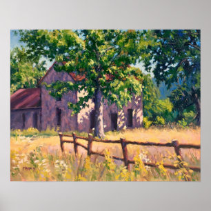 Poster Linda cena da Fazenda de outono em Illinois