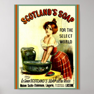 Poster Linda cópia escocesa do Soap Vintage Lady 1893