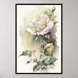 Poster Linda Cor de Rosa Branca