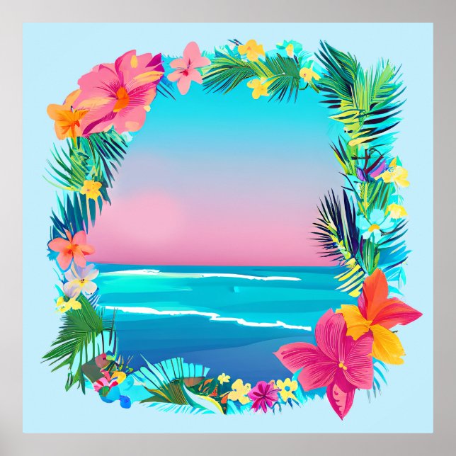 Poster Linda coroa tropical (Frente)