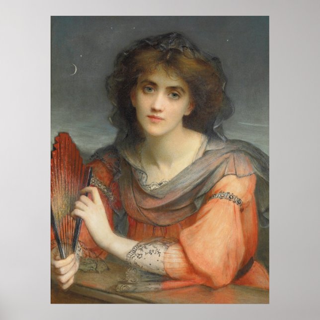 Poster Linda deusa da lua de Luna Charles Edward Hallé (Frente)