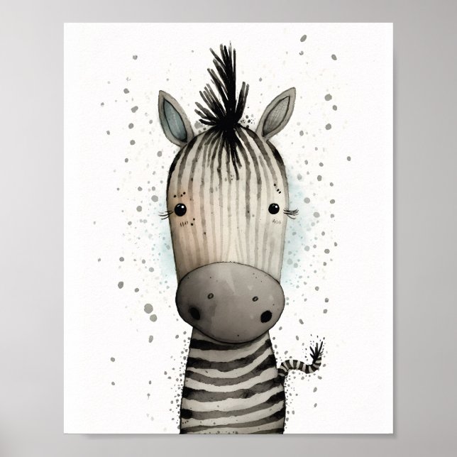 Poster Linda estampa de zebra  (Frente)