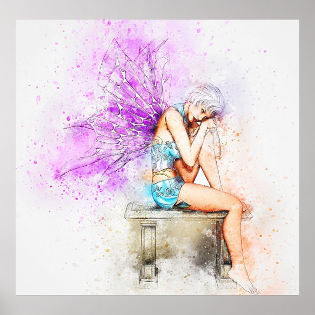 Poster Linda Fada de Borboleta (Frente)