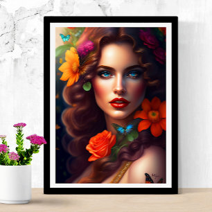 Poster Linda Fantasia Flor Fada