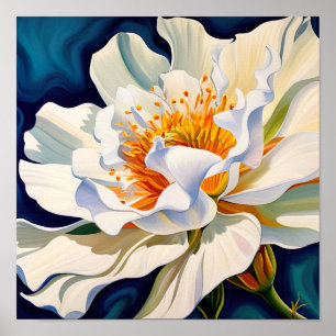 Poster Linda flor branca