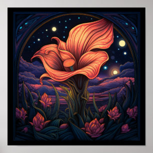 Poster Linda Flor de Lírio Calla Para Amante da Natureza 