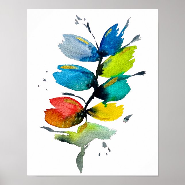 Poster Linda flor floral a granel (Frente)