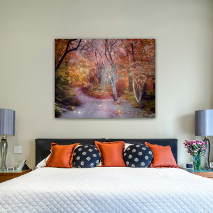 Poster Linda Floresta de Arte Fantástica de outono