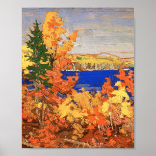 Poster Linda Folhagem de outono de Arte Canadense Tom Tho