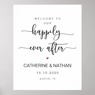 Poster Linda fonte preta moderna, boas vindas