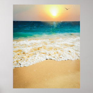 Poster Linda Foto Sunset Summer Beach
