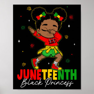 Poster Linda Garotinha Negra Dançando Princesa Negra Jun