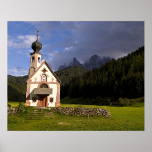 Poster Linda igreja isolada de solitários chamada Rainui