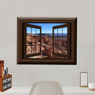 Poster Linda Janela Falso Ver Bryce Canyon Utah