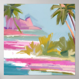 Poster Linda lagoa escondido de pastel