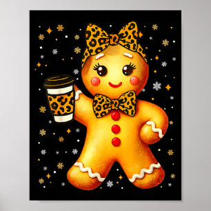 Poster Linda Lebre de Pão de Mel Coquette Natal Xmas G